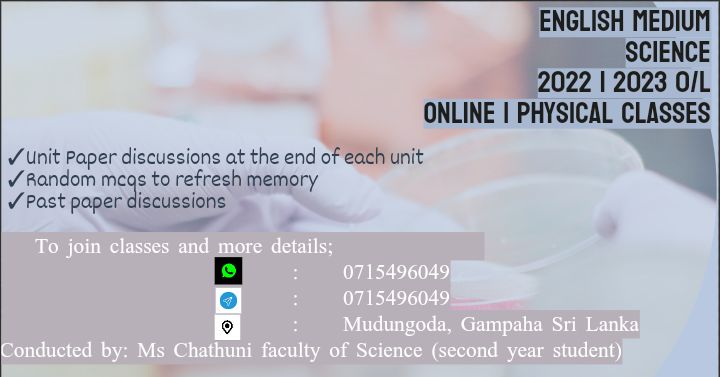 O/l Science English medium