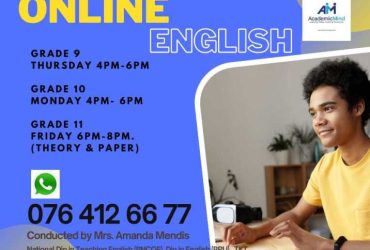 Online English Class – Grade 9 – O/L