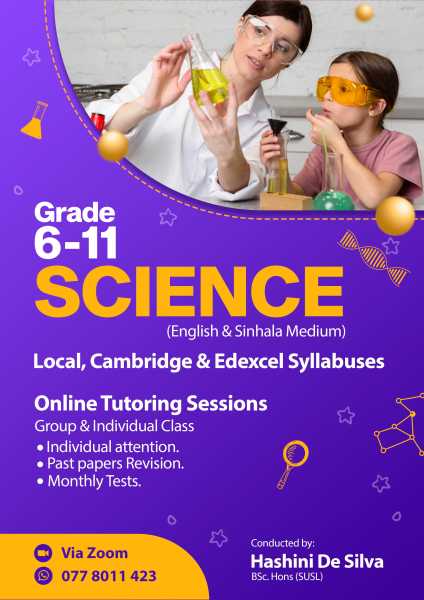 Science Cambridge, Edexcel & Local ( Grade 6 – 11)