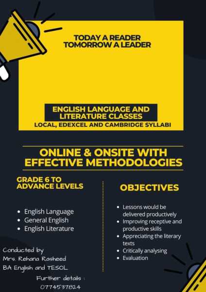 Online Classes from Grade 6 to A/Ls