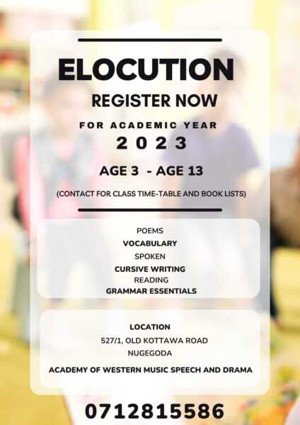Elocution – Academy of Western Music Speech and Drama