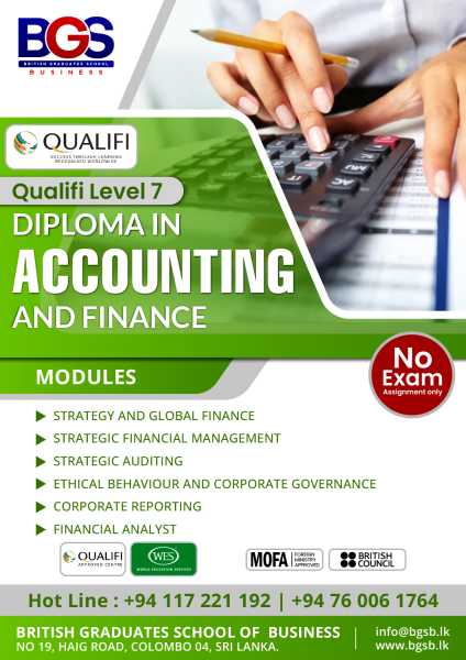 Qualifi Level 7 Diploma in Accounting and Finance